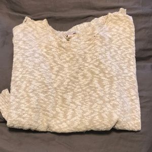 Beige and white sweater
